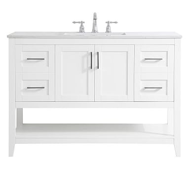 White Belleair Single Sink Vanity, 48" - Image 0