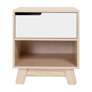 Hudson Nightstand with USB Port, White/Washed Natural, WE Kids - Image 2