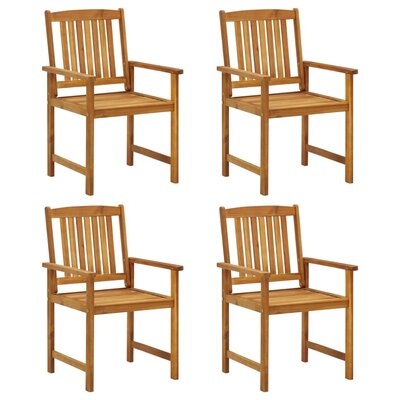 Red Barrel Studio® Director's Chairs 4 Pcs Solid Acacia Wood Gray - Image 0