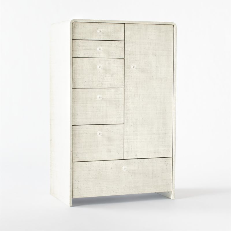 Archer Lacquered Linen Chifforobe - Image 4