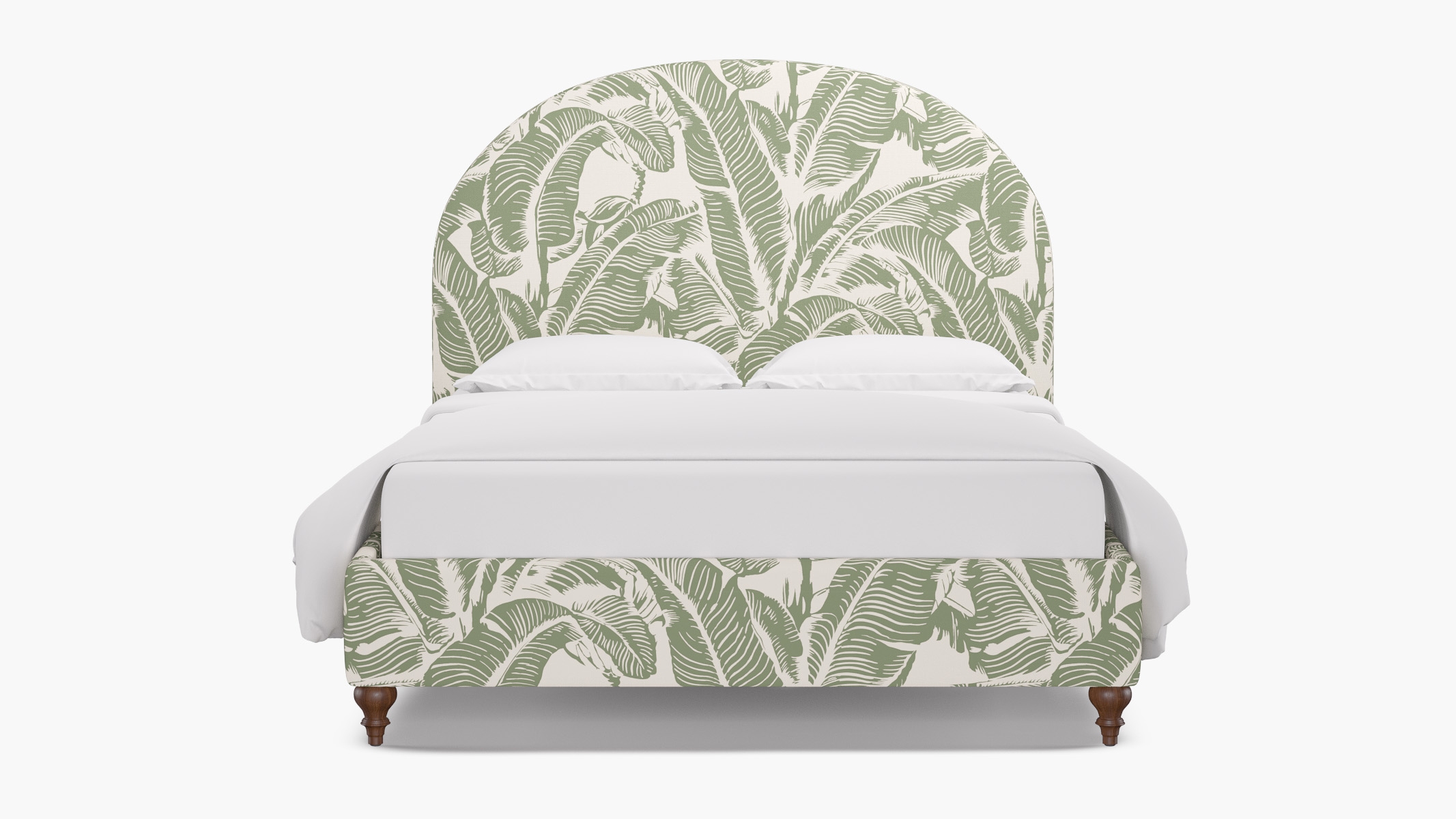 Demilune Bed, Sage Martinique® Encore, Walnut Traditional Turned Leg, Twin - Image 0