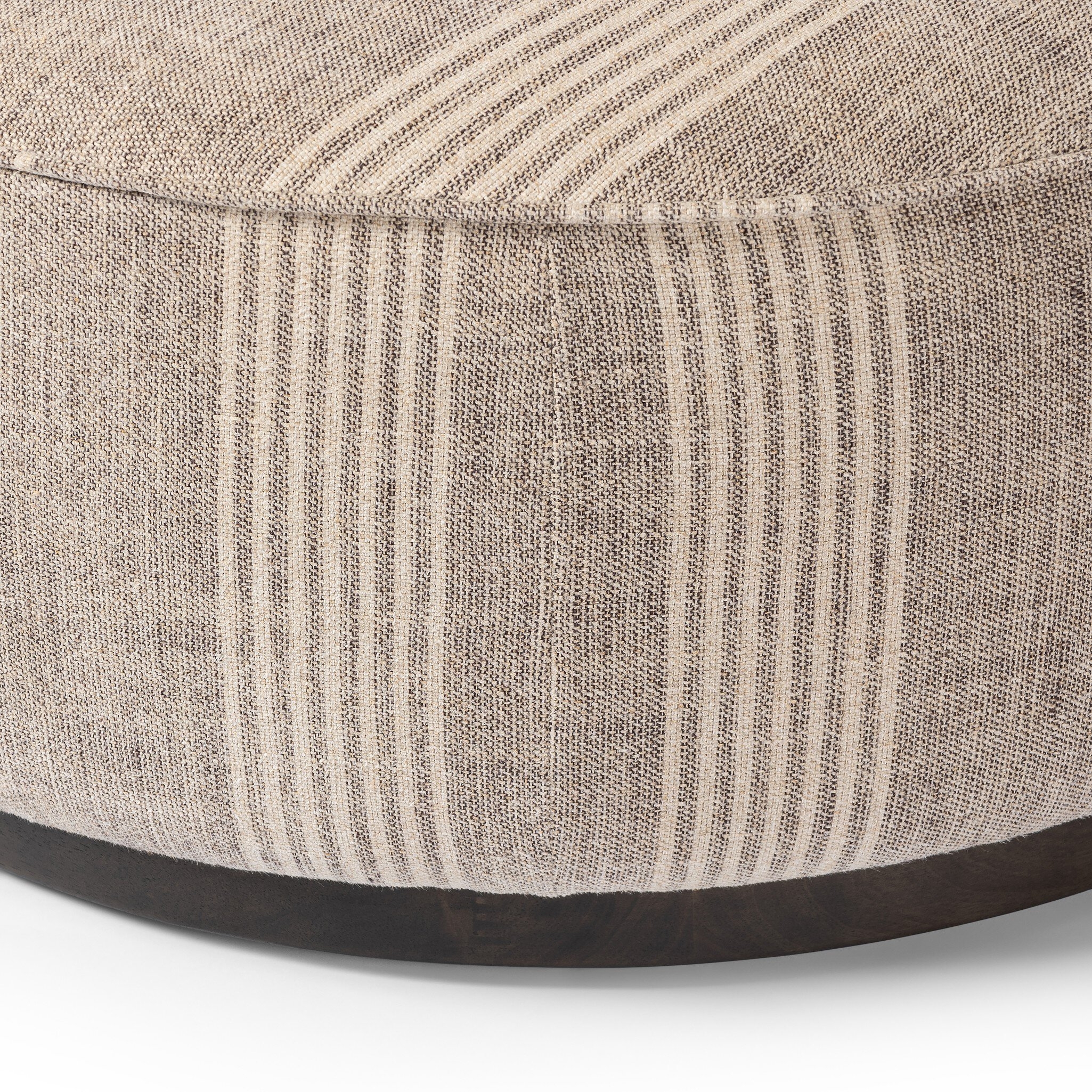 Sinclair Large Round Ottoman - Manchester Flint - Image 4