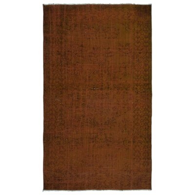 One-of-a-Kind Hand-Knotted 1960s Brown 5'2" x 8'2" Area Rug - Image 0