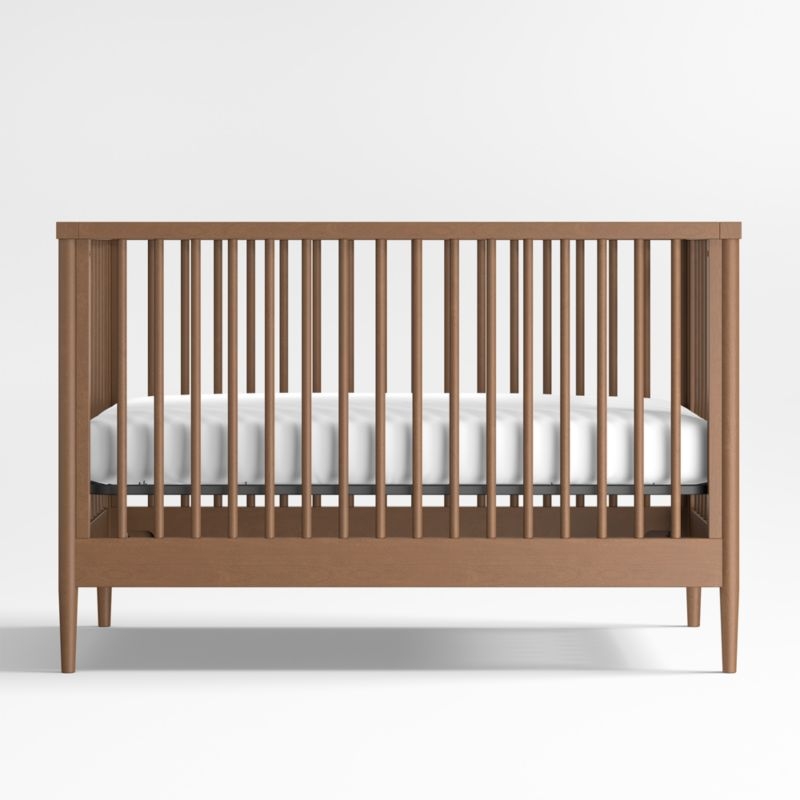 Hampshire Natural Brown Wood Convertible Baby Crib with Toddler Bed Rail - Image 4