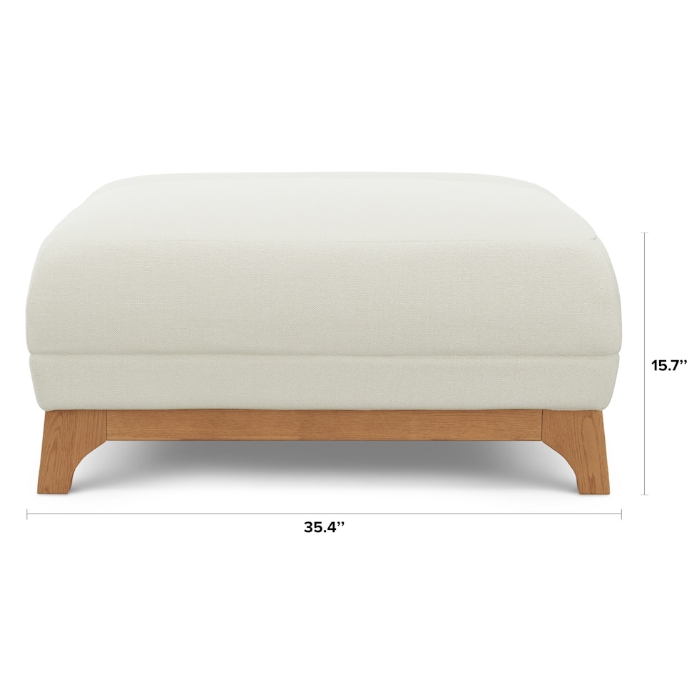 Ceni 35" Ottoman - Buckler Ivory - Image 2