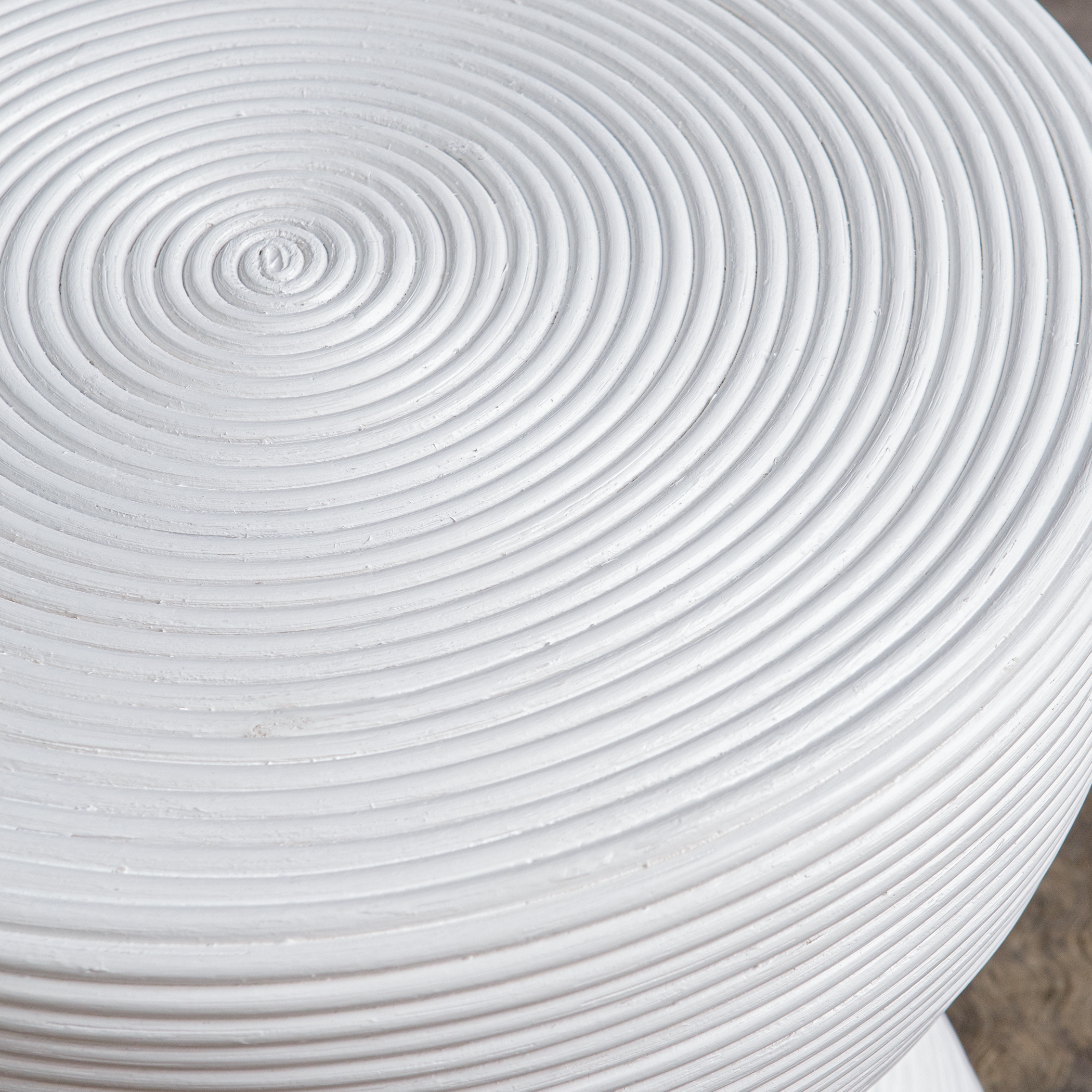 Bongo White Rattan Side Table - Image 5