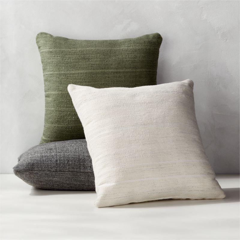 Waverly Dark Grey Outdoor Throw Pillow 23" - Image 1