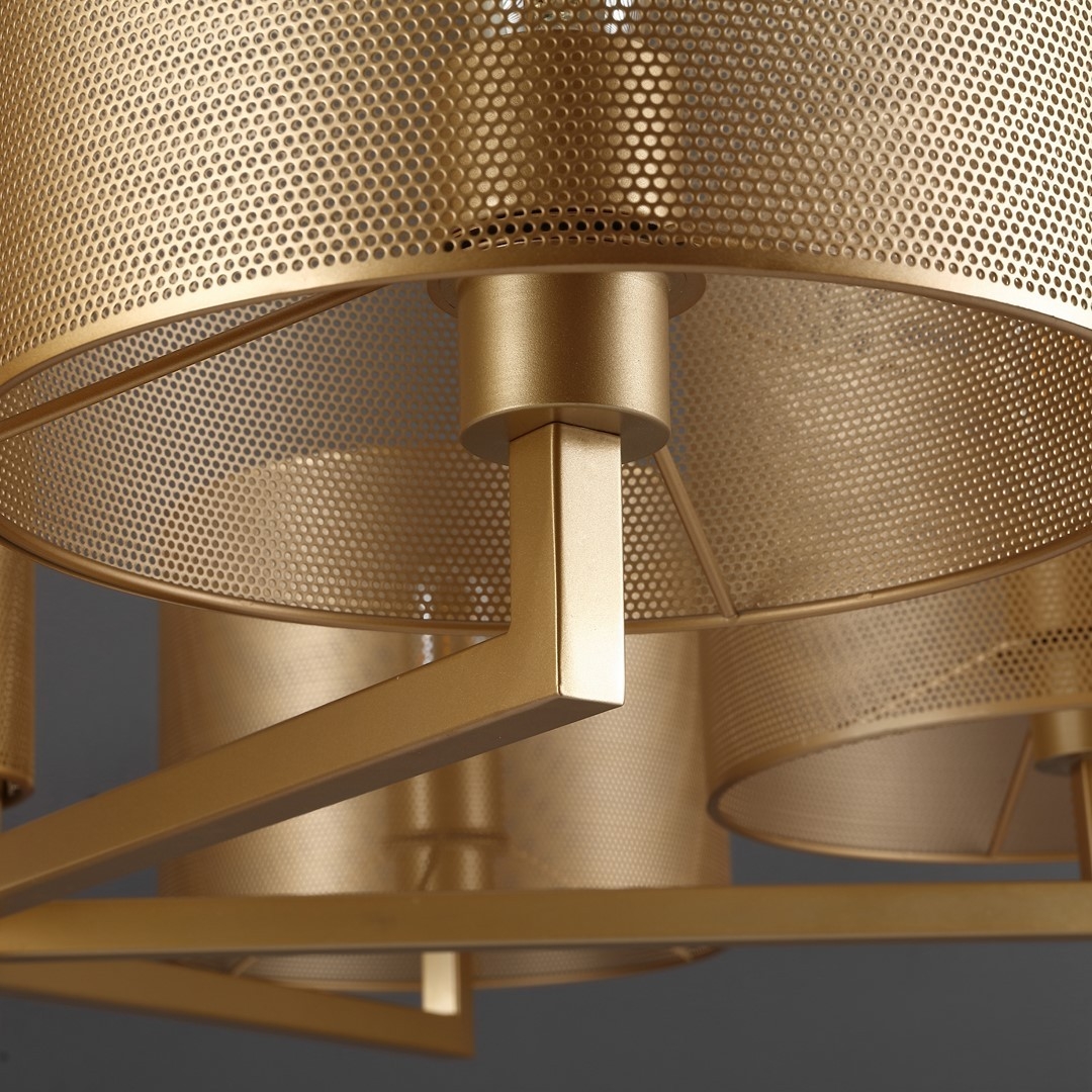 Safavieh Couture Zachaeus Metal 6 Light Chandel - Gold - Image 3