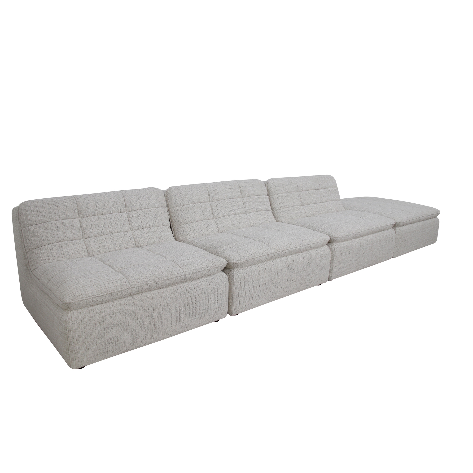 Lino Lounge Modular Sectional Textured Oat - Image 1