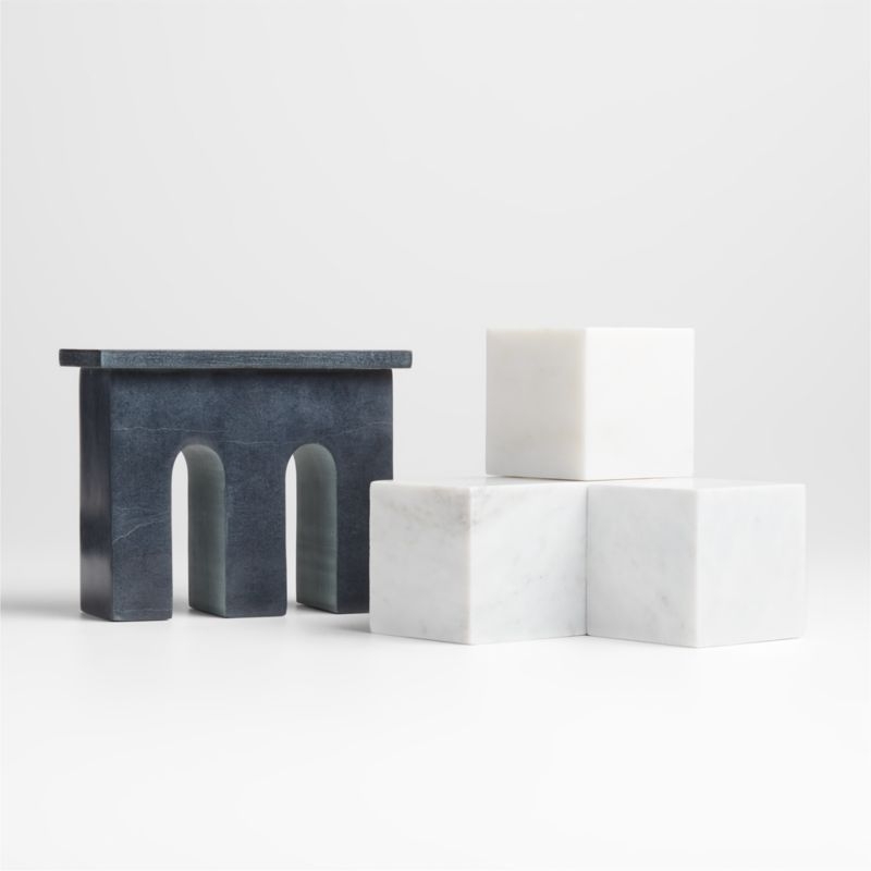 Blocks Marble Bookend - Image 1