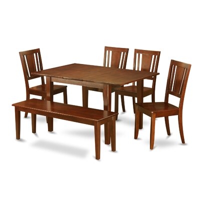 Agesilao Butterfly Leaf Rubberwood Solid Wood Breakfast Nook Dining Set - Image 0
