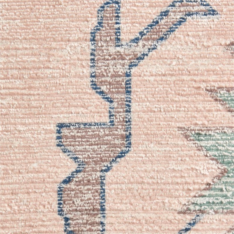 Ember Pink Floral Washable Area Rug 6'x9' - Image 4