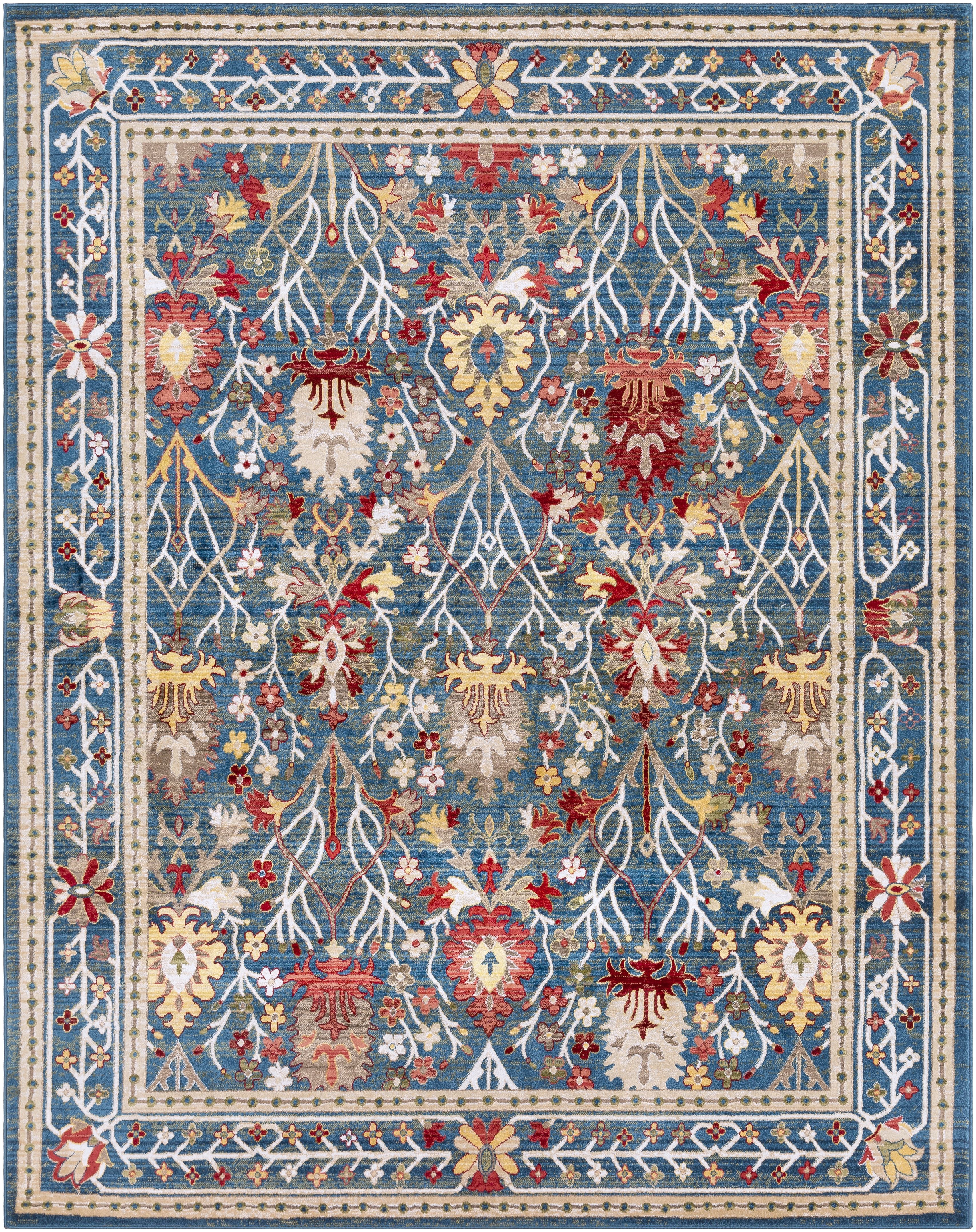 Crafty Blue Indoor 8'10" x 12'4" Machine Woven Rug - Image 0