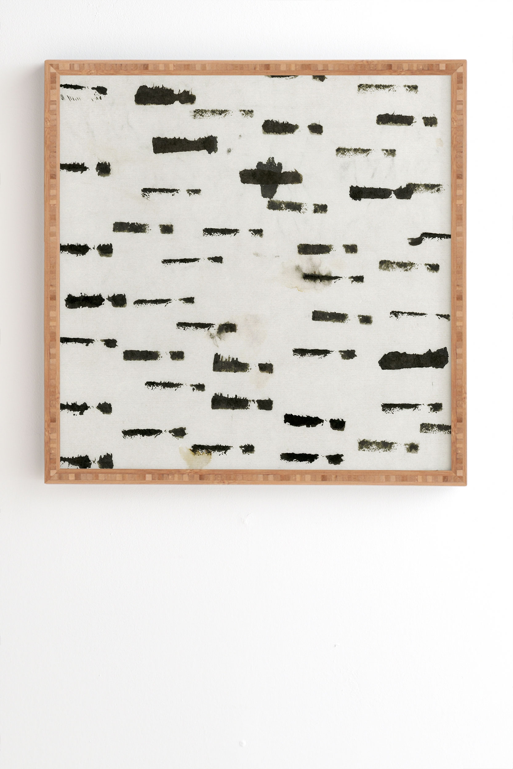 Wabi Sabi 1601 by Iris Lehnhardt - Framed Wall Art Bamboo 19" x 22.4" - Image 1