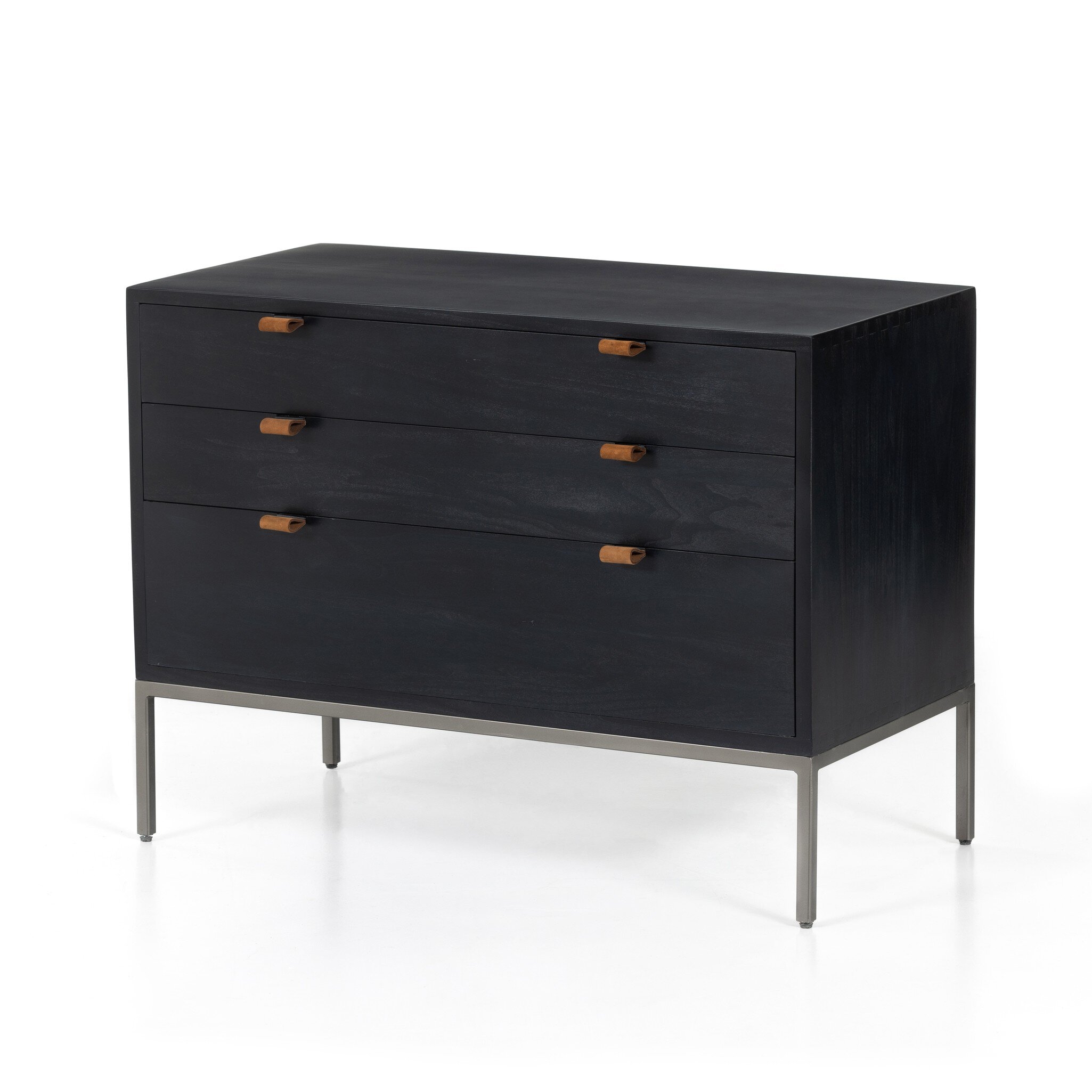 Trey Large Nightstand-Black Wash Poplar - Image 0