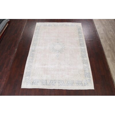 Muted Distressed Kerman Persian Design Area Rug Hand-Knotted 8X11 - Image 0