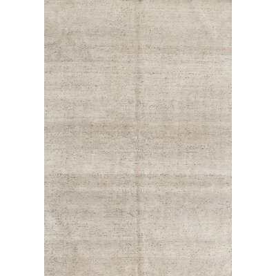 One-of-a-Kind Hand-Knotted Beige 6' x 9' Wool Area Rug - Image 0