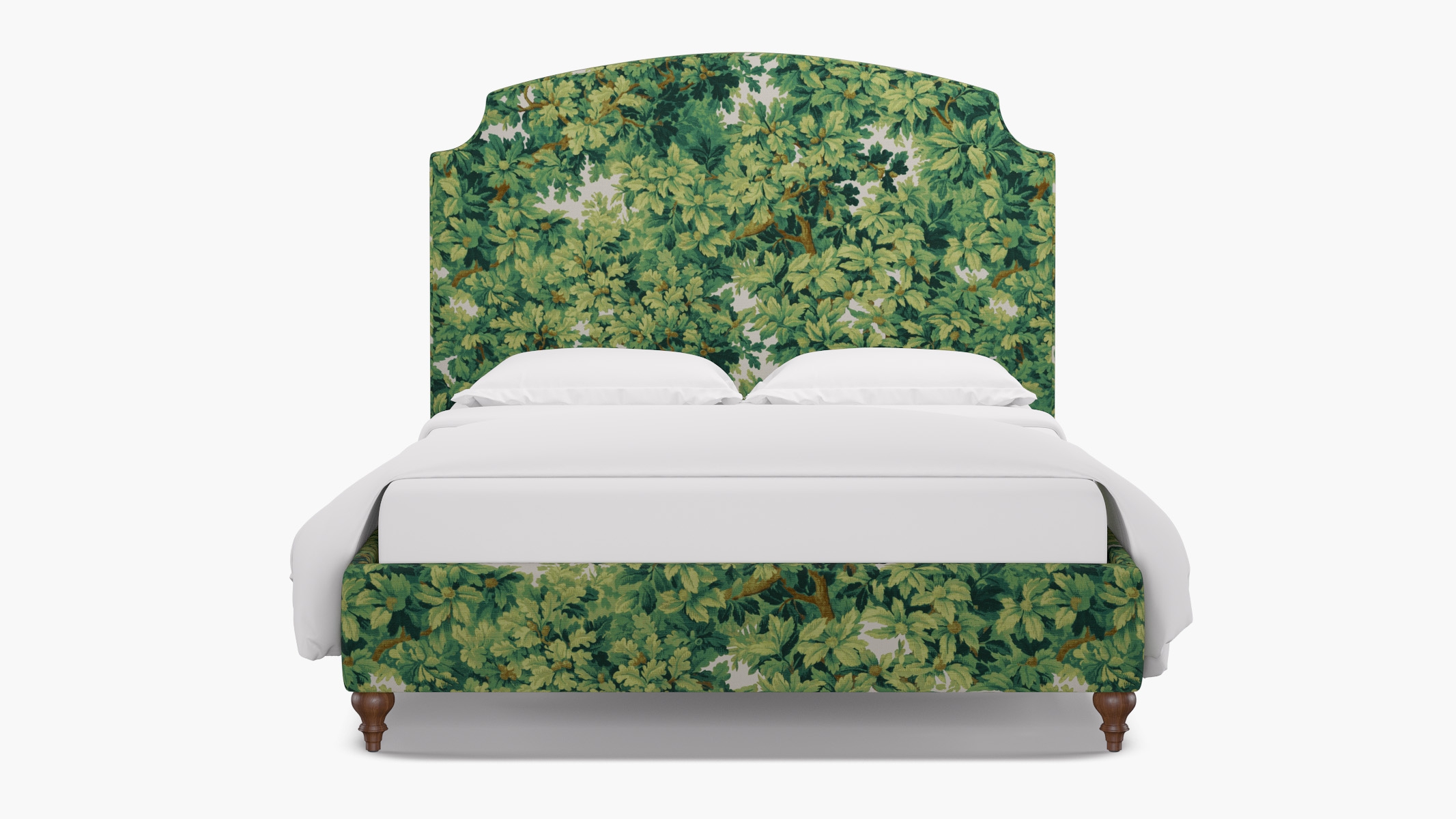 Cove Bed, Verdure Bois De Chene, Walnut Traditional Turned Leg, Queen - Image 0