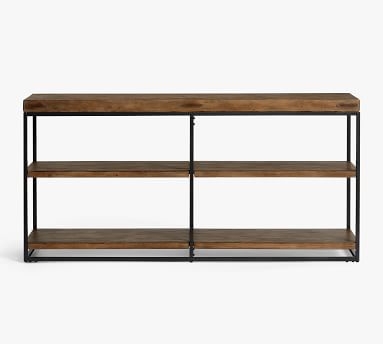 Malcolm Console Bookcase, Glazed Pine, 66.5"L x 32.5"H - Image 4