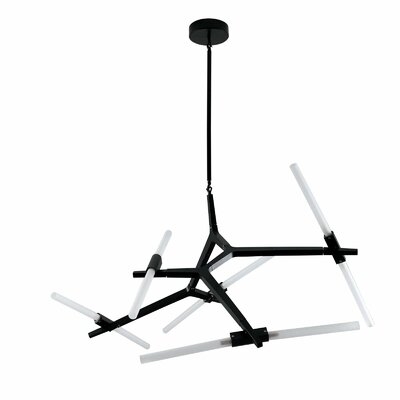 10 Lamps Industrial Retro Style Chandelier(Matte Black) - Image 0