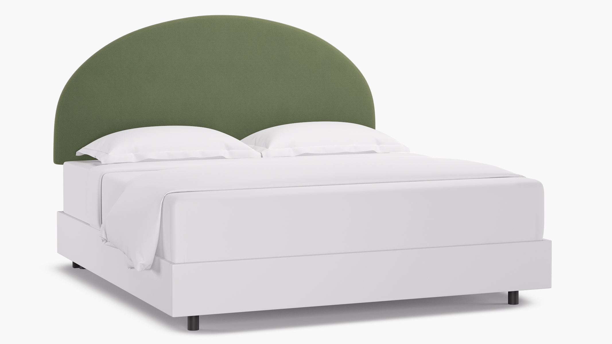 Arched Back Headboard, Vert Classic Velvet, King - Image 0