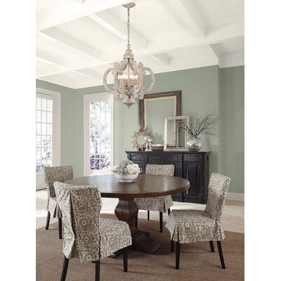 Wood Chandelier 6-Light - Image 0