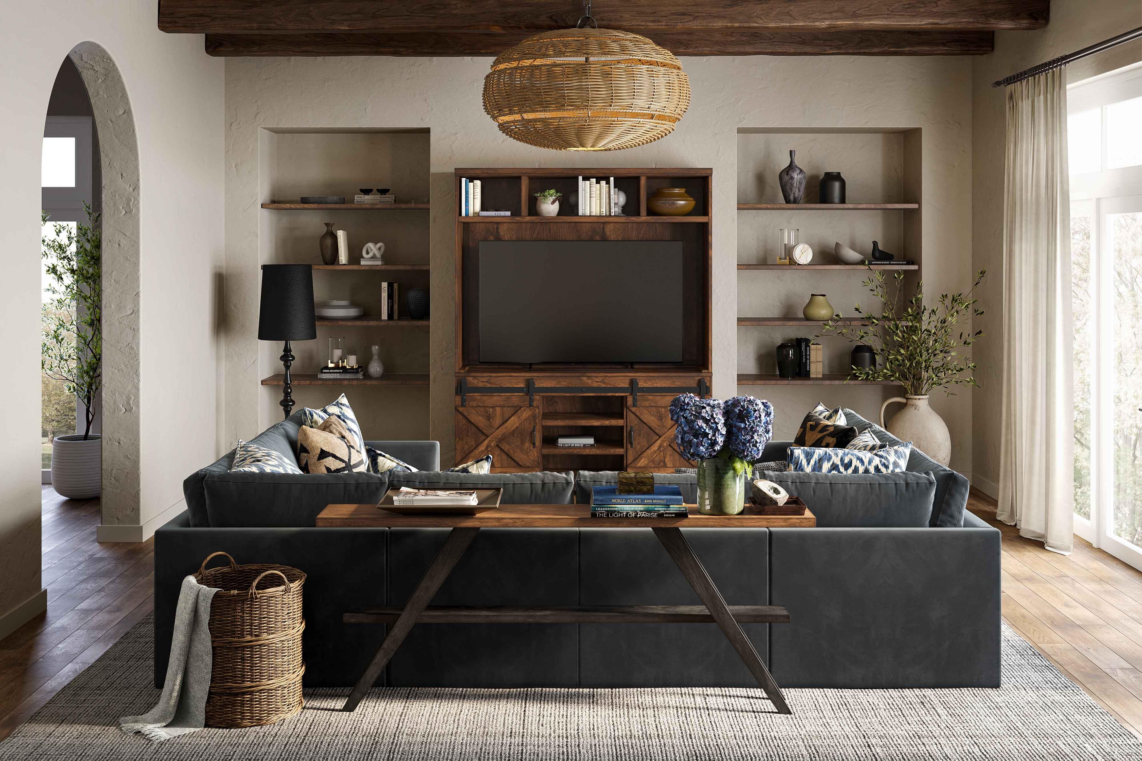 Dawson Rustic Brown Entertainment Center - Image 5