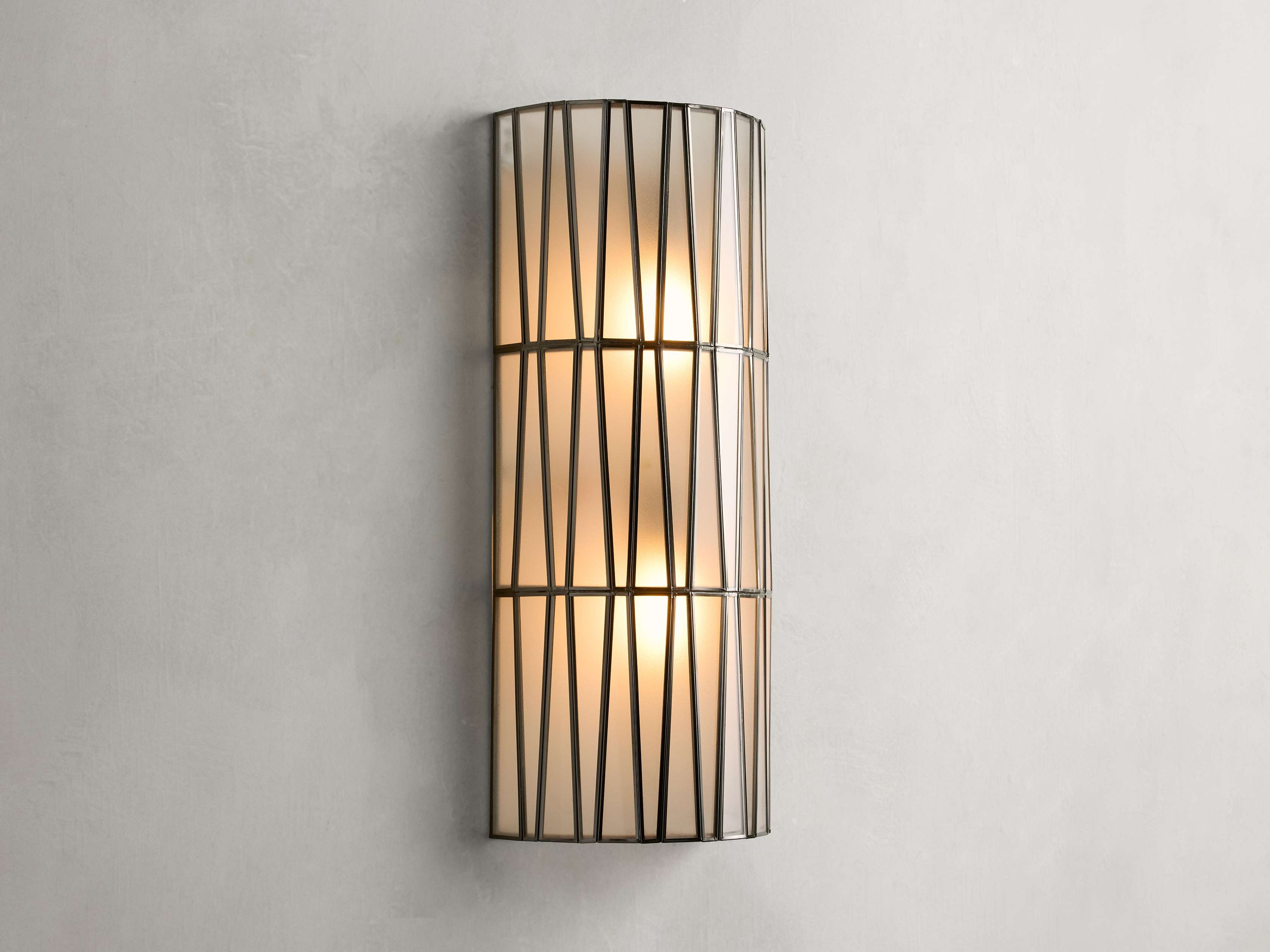 Jeunet Sconce in Glass 24" Silver  Nickel  - Image 0