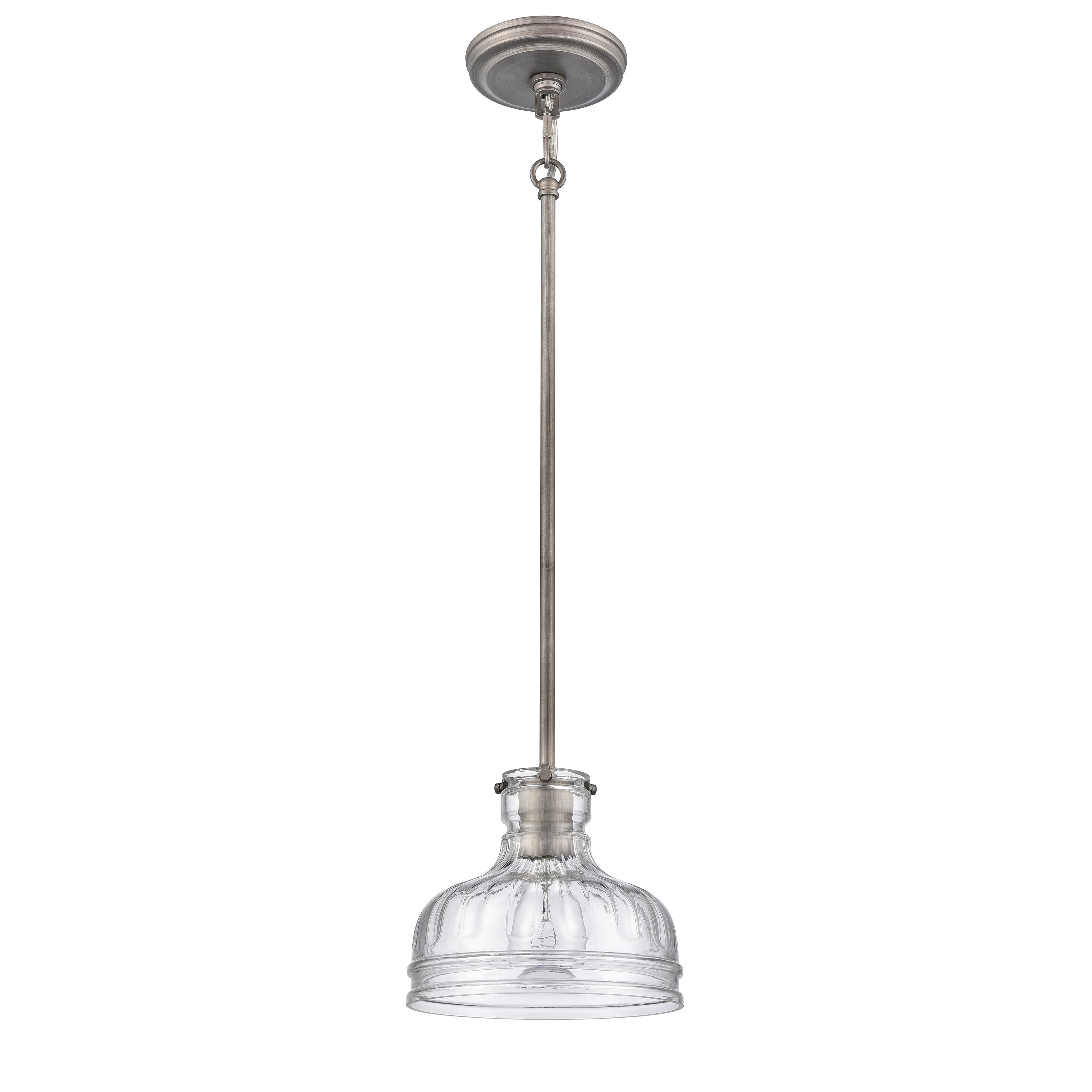 Orinoco 8'' Wide 1-Light Mini Pendant - Weathered Zinc - Image 1