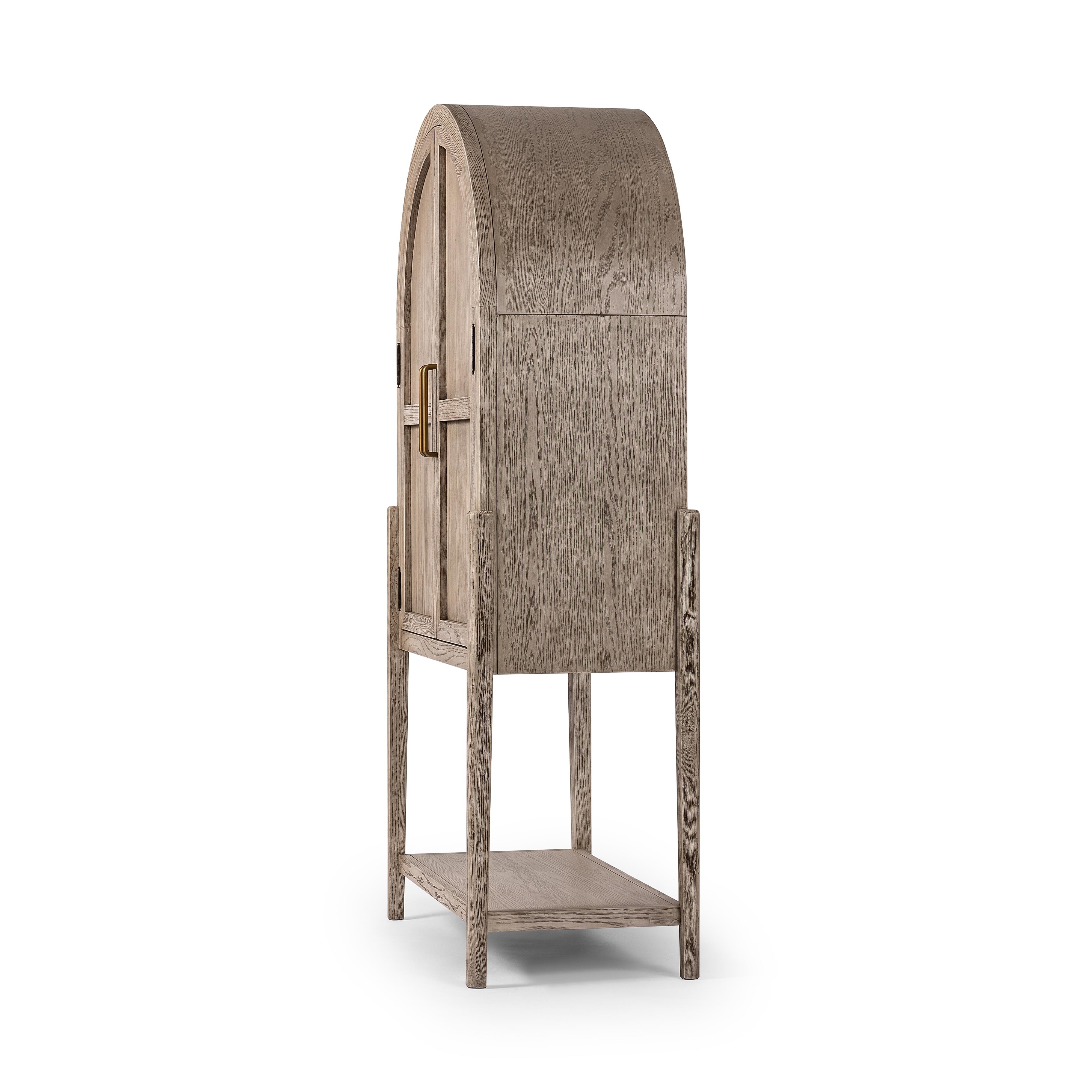 Tolle Bar Cabinet - Rustic White Solid - Image 1