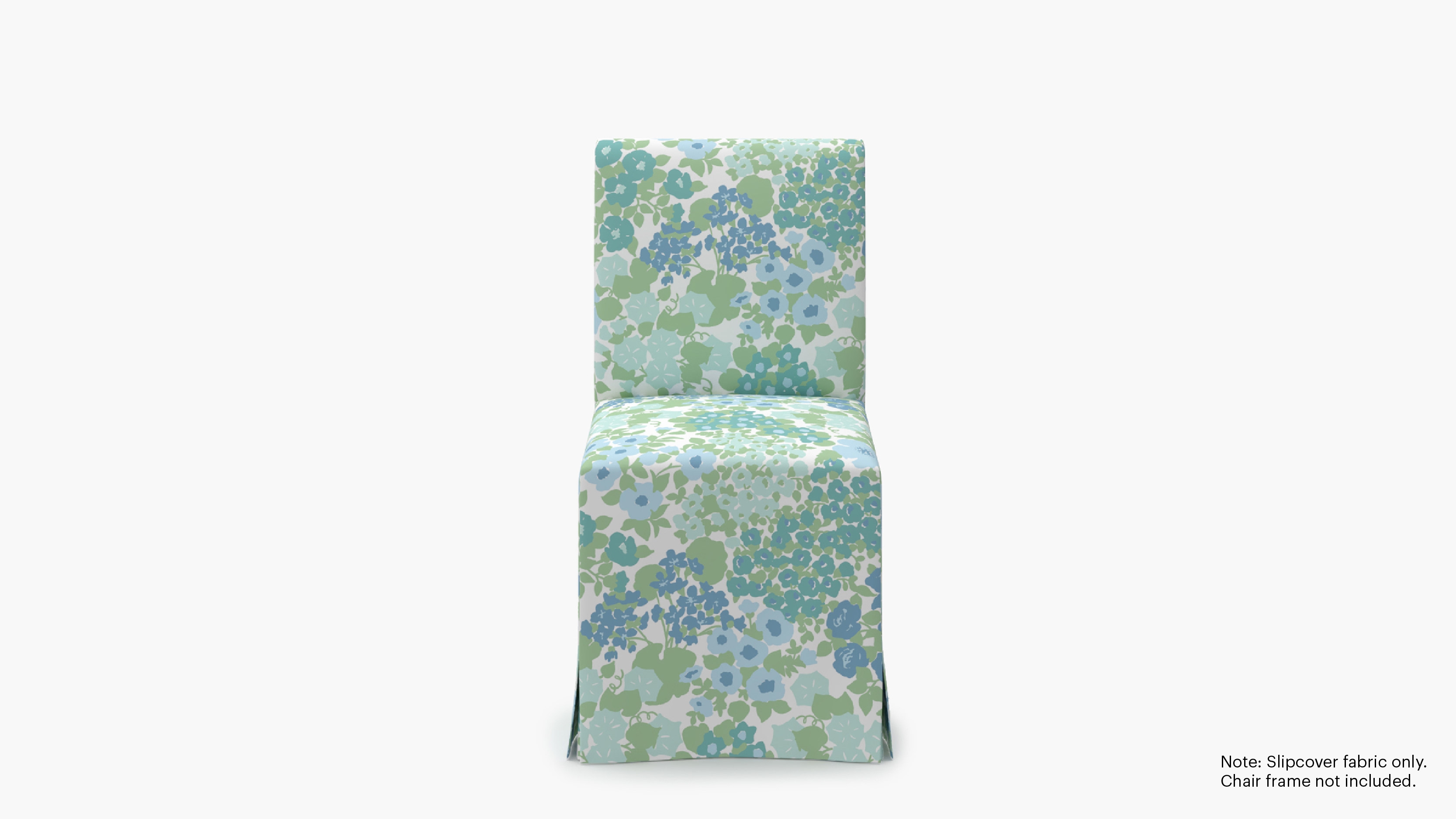 Slipcovered Signature Dining Chair - Cover Only, Mist Million Flowers - Image 0