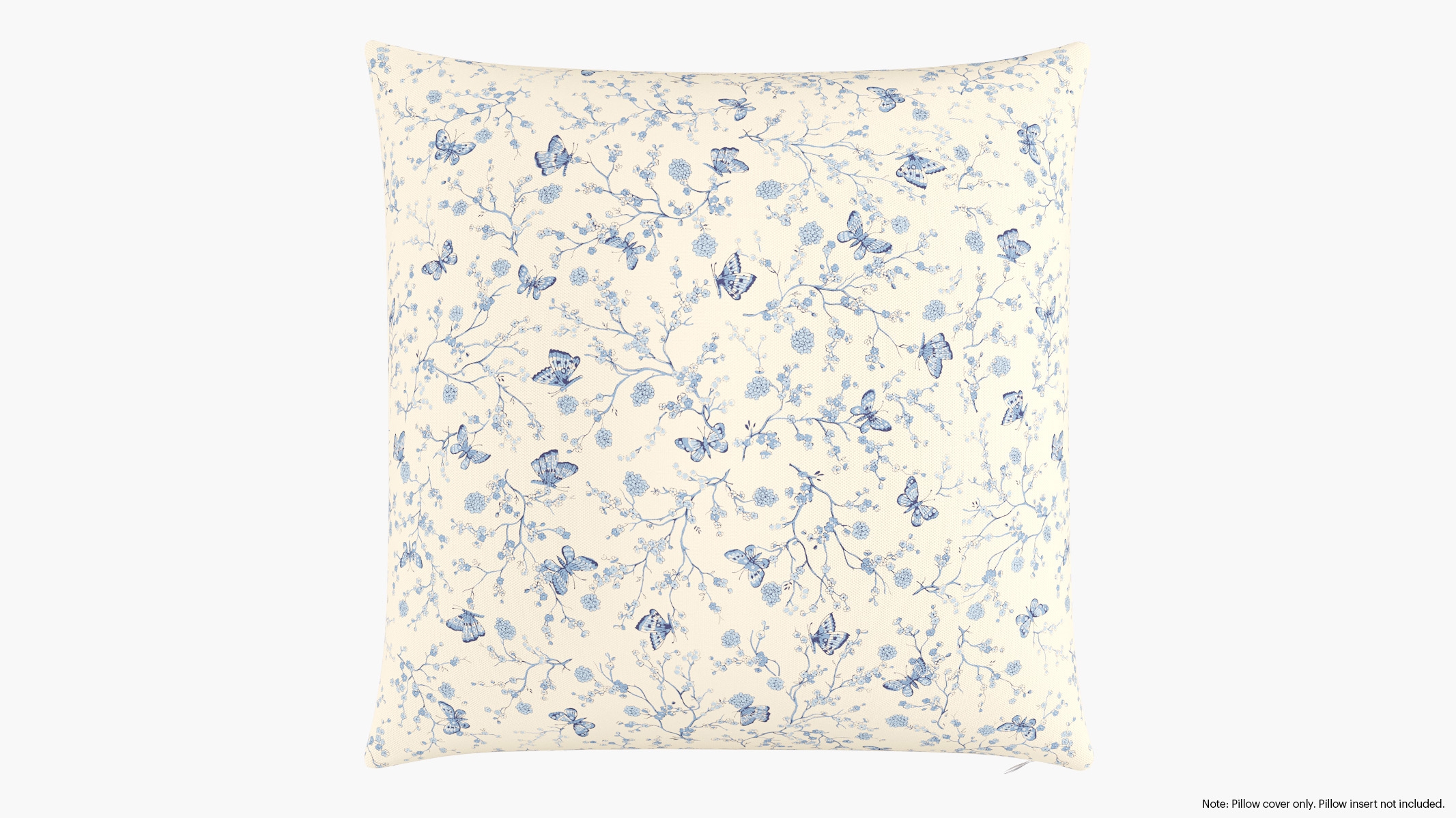 Throw Pillow Cover 22", Delft Mariposa, 22" x 22" - Image 0
