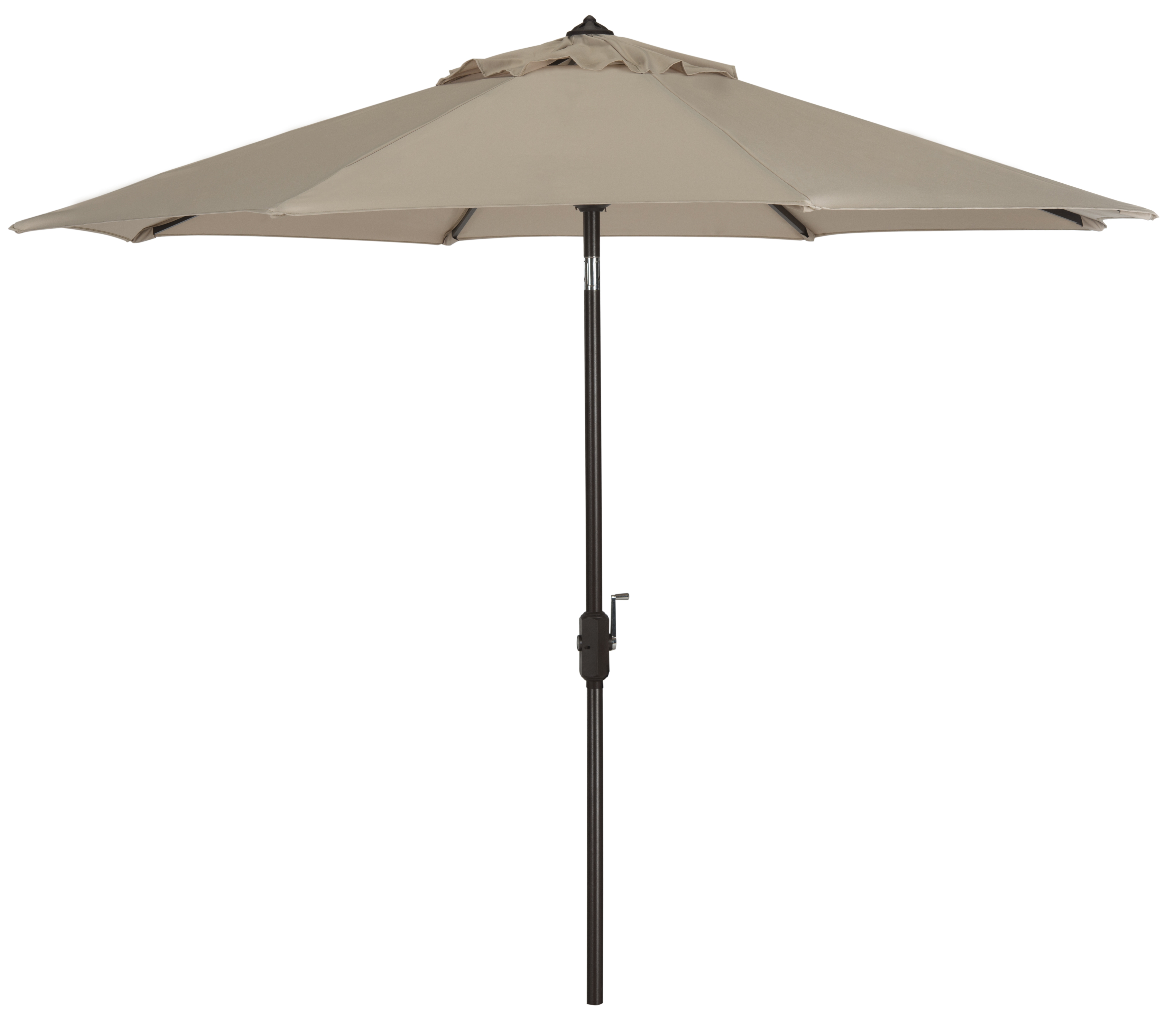 Uv Resistant Ortega 9 Ft Auto Tilt Crank Umbrella - Beige - Safavieh - Image 0