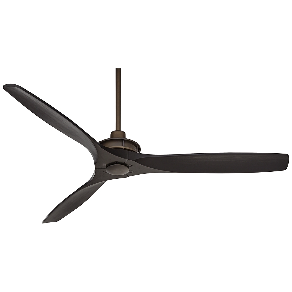 52" Casa Vieja Windspun Bronze and Matte Black Ceiling Fan with Remote - Image 0