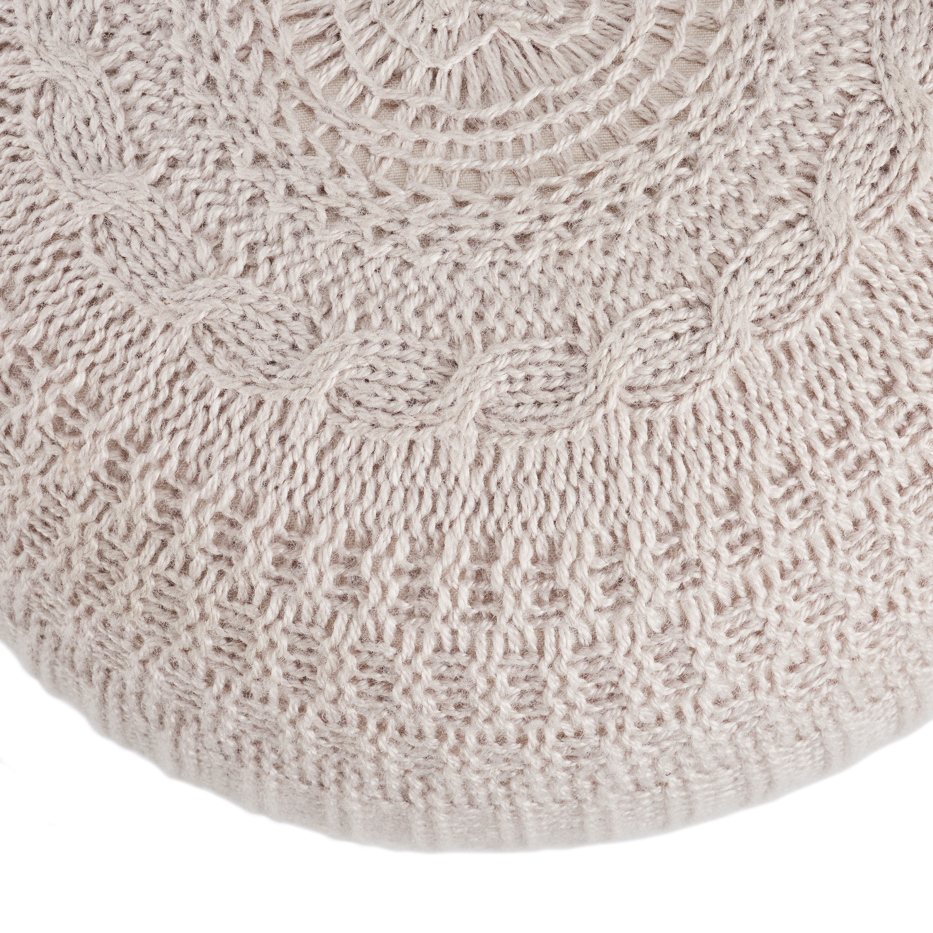 Vibe by Georgia Solid Silver Round Pouf - Image 1