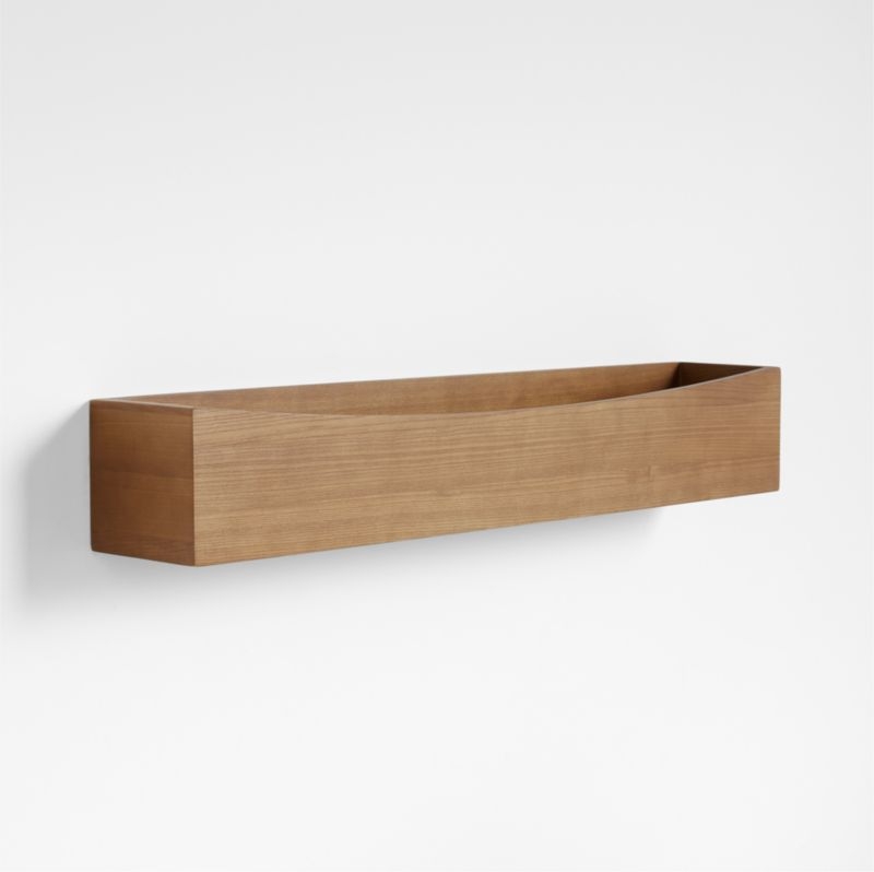 Hampshire Natural Brown Wood Kids Wall Shelf - Image 2