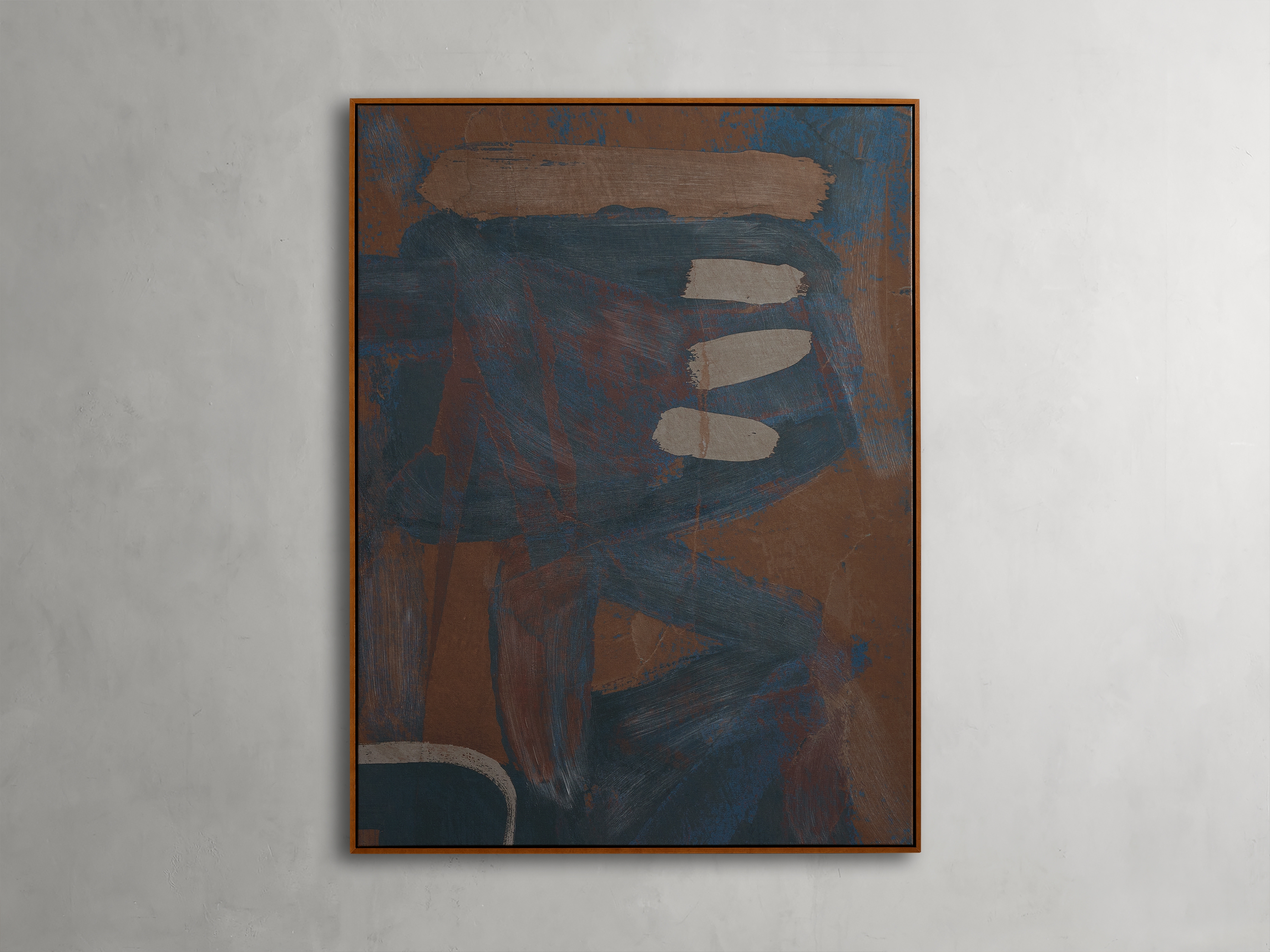 Umbre & Ocean Framed Print in Wood Blue - Image 0