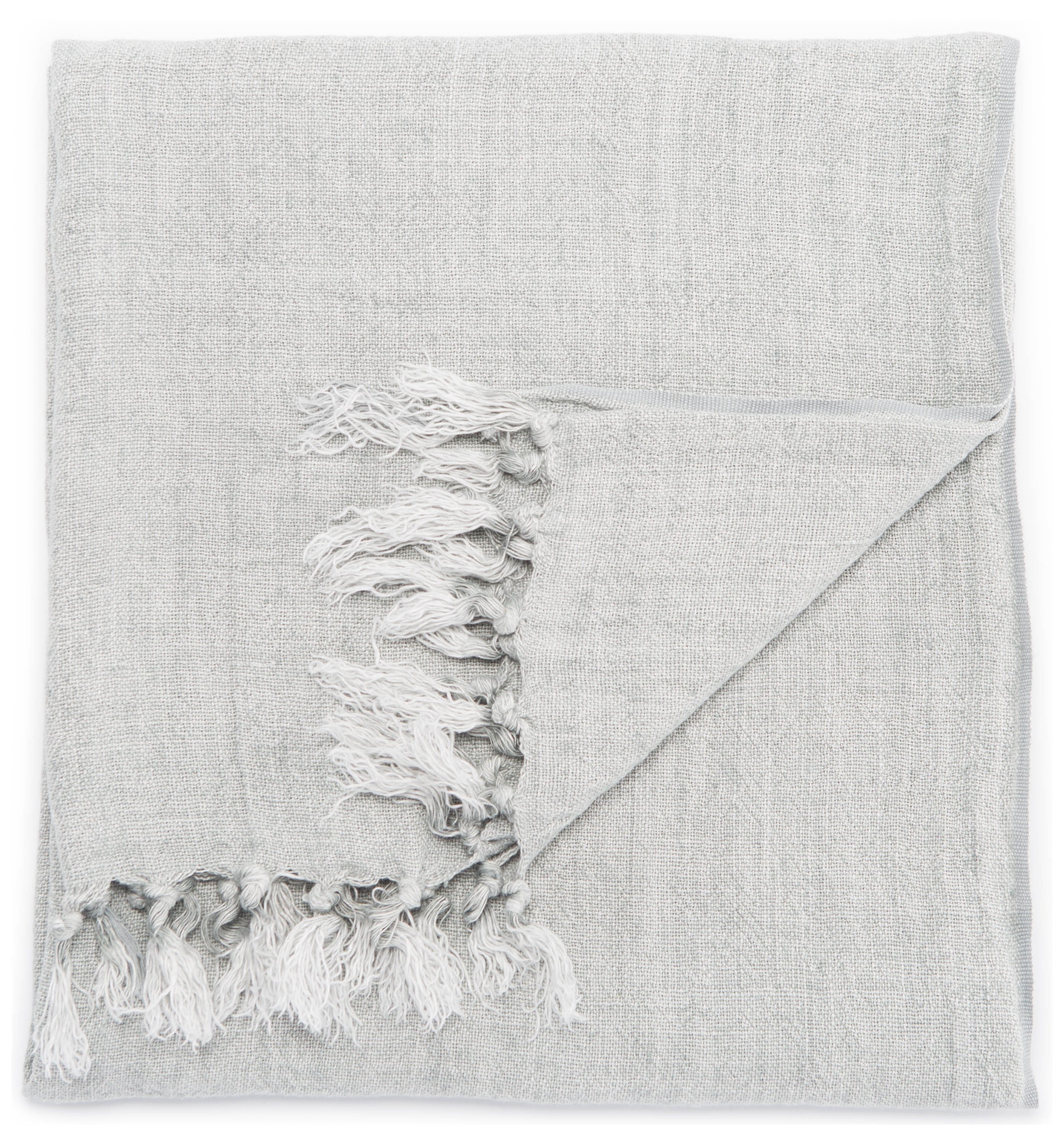 Madura Throw Blanket, Light Gray - Image 0
