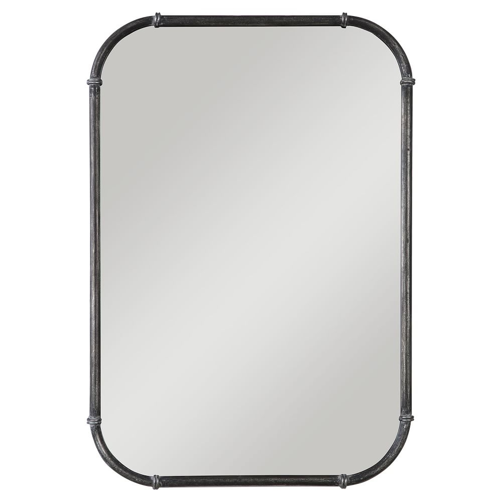 Industrial Pipe Mirror, Gray - Image 0