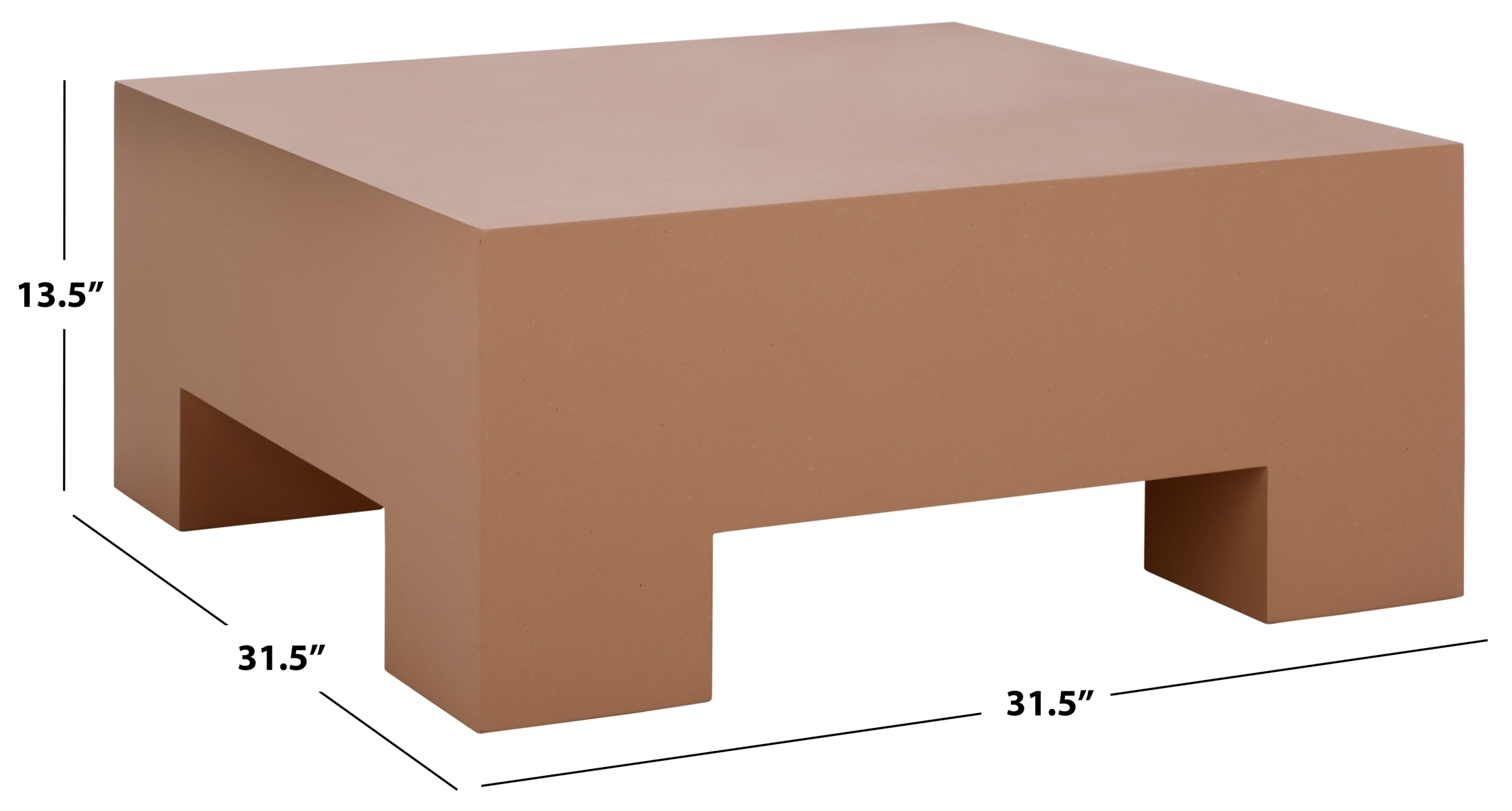 Aillard Coffee Table - Terracotta - Image 6