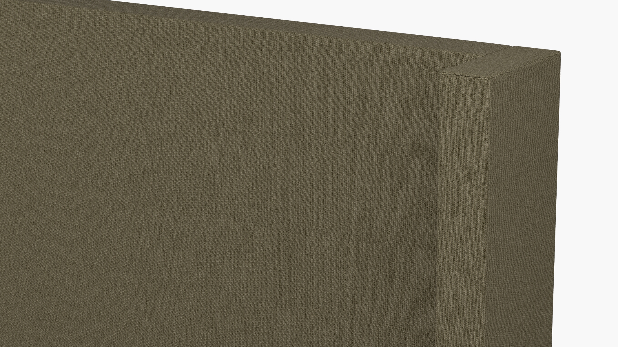 Modern Wingback Headboard, Olive Everyday Linen, Queen - Image 2