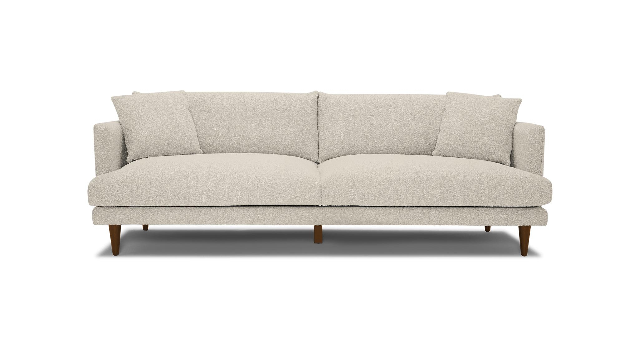 Beige/White Lewis Mid Century Modern Grand Sofa - Crave Irish Cream - Mocha - Image 0