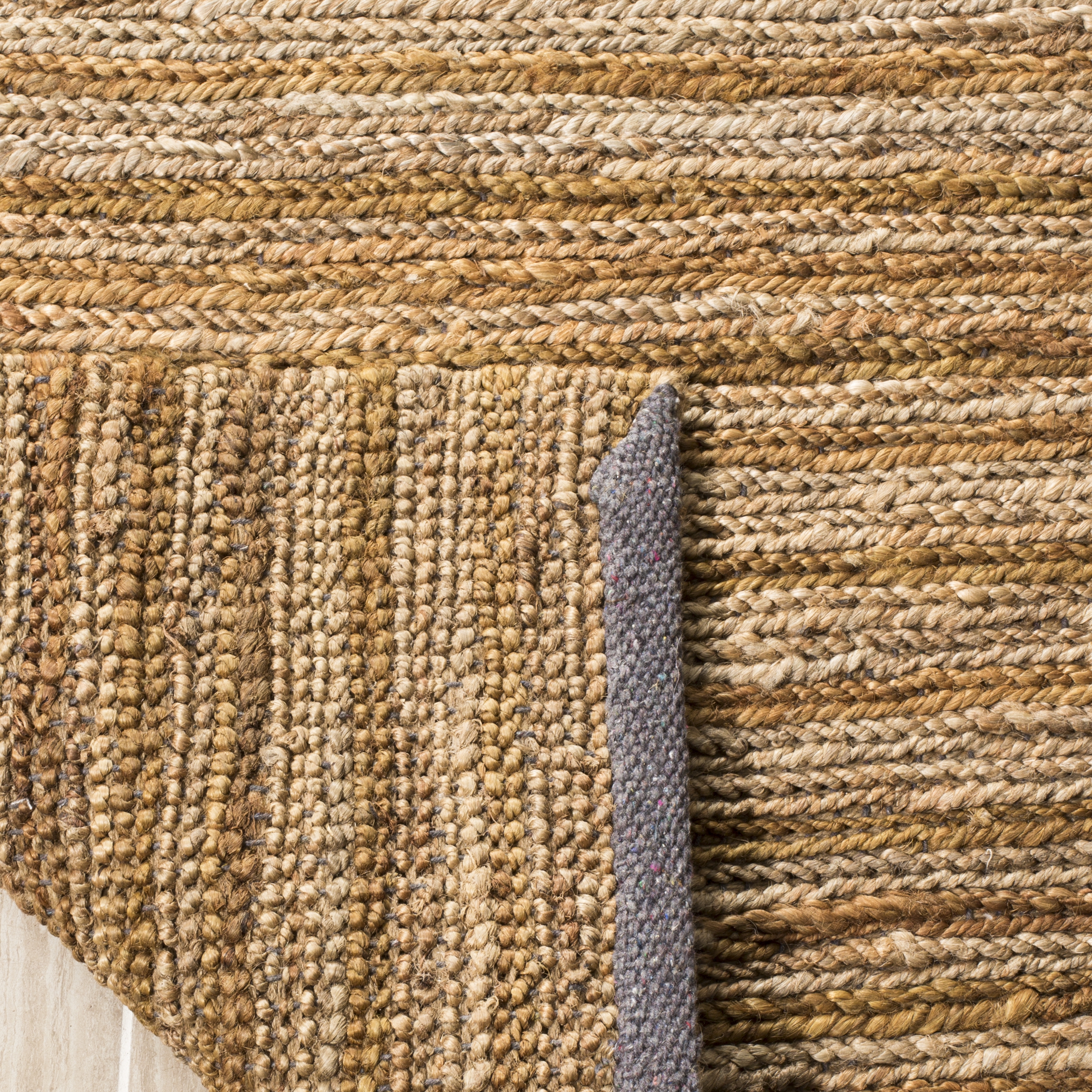 Arlo Home Hand Knotted Area Rug, ORG111A, Natural,  5' X 8' - Image 3