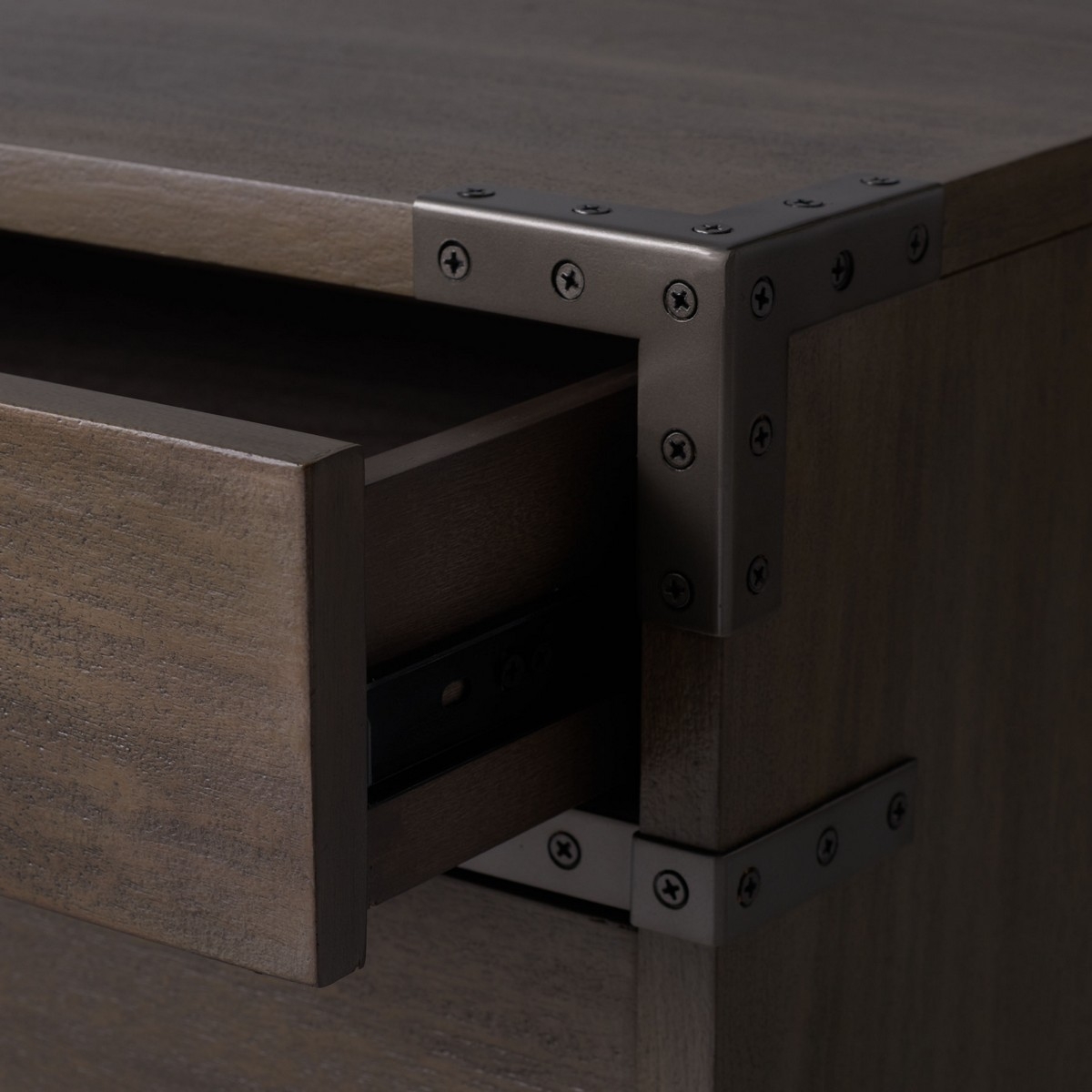 Nisha 3 Drawer Wood Nightstand - Light Brown - Image 2