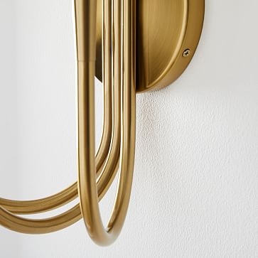 Swoop Arm 3 Lights Sconce, Brass, Individual - Image 2