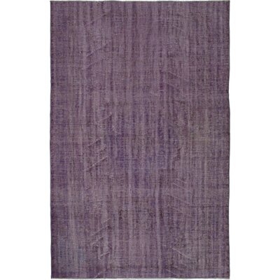 One-of-a-Kind Roir Hand-Knotted 1980s Violet 5'5" x 8'6" Wool Area Rug - Image 0