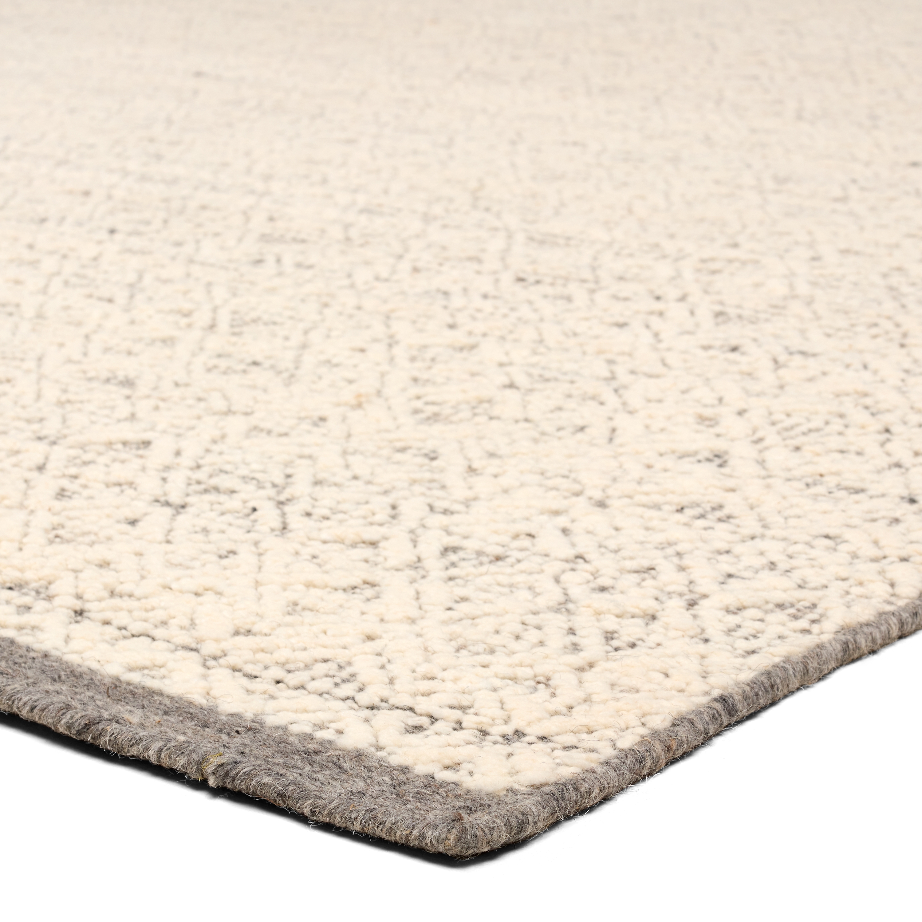Merwyn ELZ03 Handmade Solid Ivory Area Rug (6'x9') - Image 1