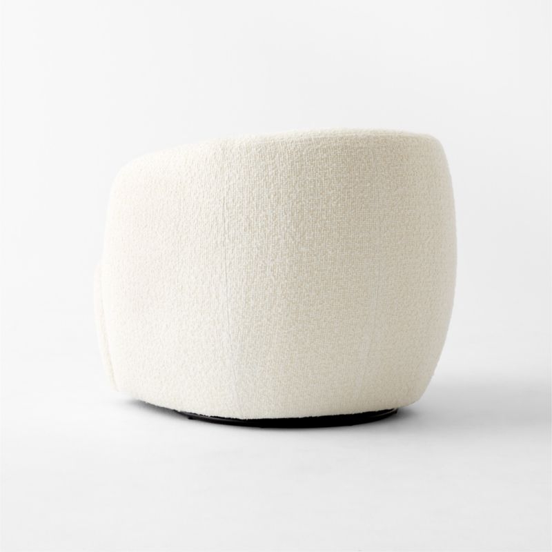 Gwyneth Ivory Boucle Swivel Chair by goop - Image 3