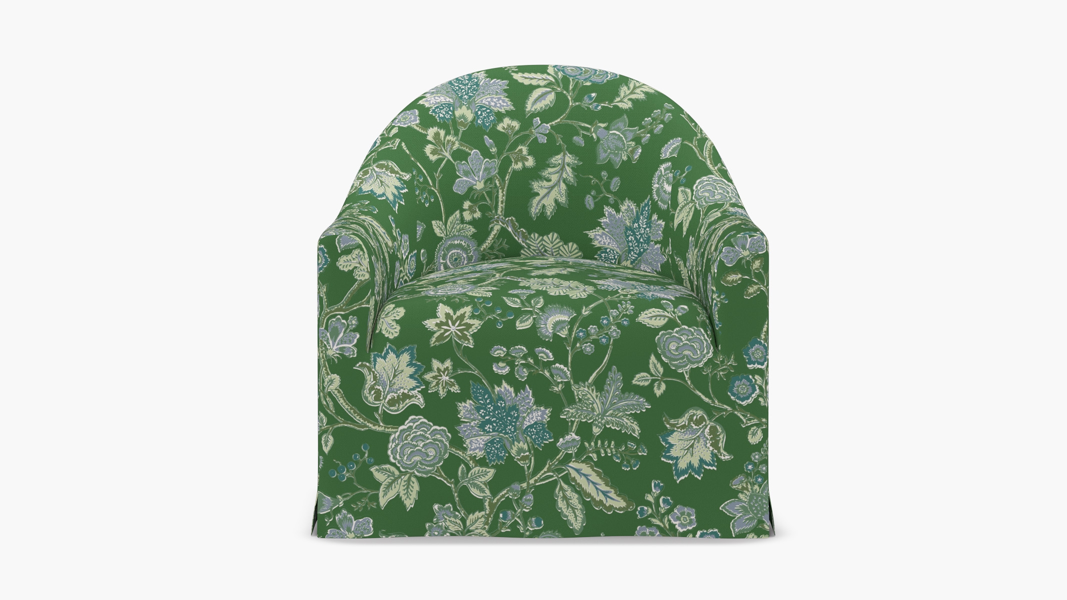 Slipcover Swivel Chair, Green La Vendee - Image 0
