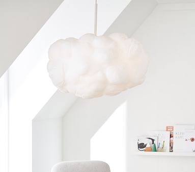 Fluffy Cloud Pendant, White - Image 3